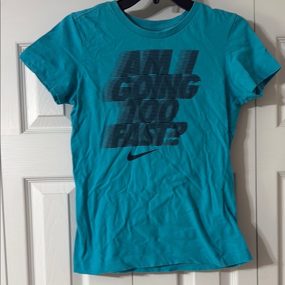 Nike Aqua Blue Graphic Tee - Picture 1 of 3